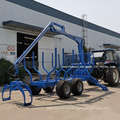 Hot Sale Foresty Machine Zm8006 8tons ATV Log Loading Trailer with Log Timber Crane Grapple Grab